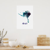 Waterverf Alaska Verenigde Staten Poster (Keuken)