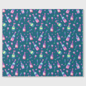 Waterverf Alcohol Patroon | Donker Cadeaupapier (Vlak)