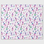 Waterverf Alcohol Patroon | wit Cadeaupapier (Vlak)