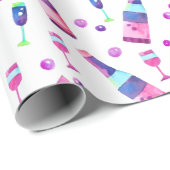 Waterverf Alcohol Patroon | wit Cadeaupapier (Rol Hoek)