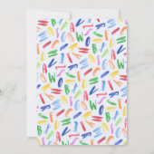 Waterverf alfabet aangepast kind verjaardag kaart (Achterkant)