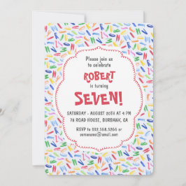 Waterverf alfabet aangepast kind verjaardag kaart