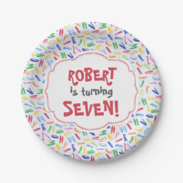 Waterverf alfabet aangepast kinderdagboeken papieren bordje