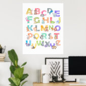 Waterverf Alfabet Animals Poster (Thuiskantoor)