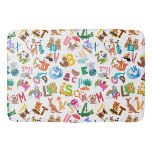 Waterverf Alfabet Cute Kinderen Badmat