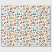 Waterverf Alfabet Cute Kinderen Cadeaupapier (Vlak)