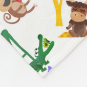 Waterverf Alfabet Cute Kinderen Fleece Deken (Hoek)