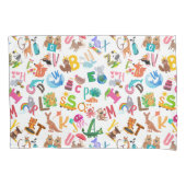 Waterverf Alfabet Cute Kinderen Kussensloop (Voorkant)