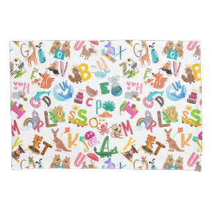 Waterverf Alfabet Cute Kinderen Kussensloop