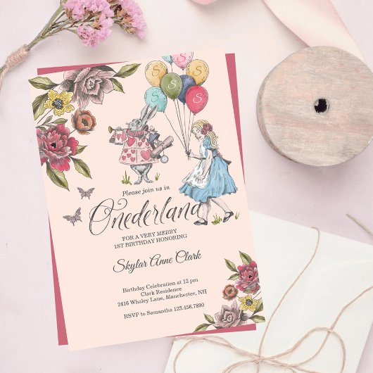 Waterverf  Alice in ONEderland Birthday Kaart