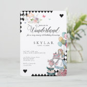 Waterverf Alice in Wonderland Kaart (Staand voorkant)