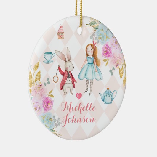 Waterverf Alice We verwachten ouders Keramisch Ornament (Rechts)