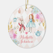 Waterverf Alice We verwachten ouders Keramisch Ornament (Links)