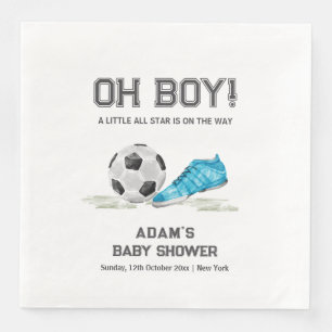 Waterverf All Star Voetbal Sport Jongen Baby Showe Servet