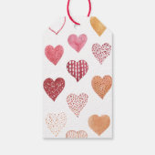 Waterverf alle harten Valentijn's Day Gift Labels Cadeaulabel (Achterkant)