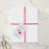 Waterverf alle harten Valentijn's Day Gift Labels Cadeaulabel (Met Touw)