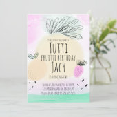 Waterverf Alle verjaardagsfeesten Handtekening Kaart (Staand voorkant)