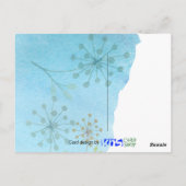 Waterverf Allium floral, Blue, Paars, Gold Briefkaart (Achterkant)