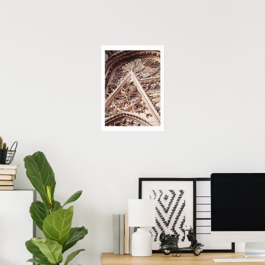 waterverf "Allure" kerkarchitectuur Poster (Thuiskantoor)