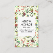 Waterverf Aloe woestijn Botanische Natuur Bohemen Visitekaartje (Achterkant)