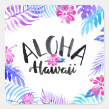 Waterverf Aloha Hawaii Tropical | STICKER