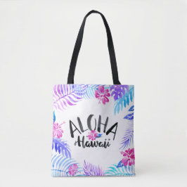 Waterverf Aloha Hawaii Tropisch | Canvas tas