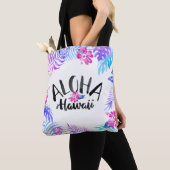 Waterverf Aloha Hawaii Tropisch | Canvas tas (Dichtbij)