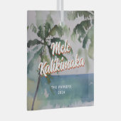 Waterverf Aloha Hawaiian Glas Ornament (Voorkant Rechts)