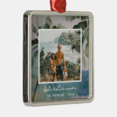 Waterverf Aloha Hawaiian Metalen Ornament (Rechts)