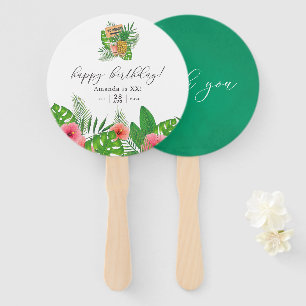 Waterverf Aloha Luau Elke Age Birthday Party Handwaaier