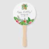 Waterverf Aloha Luau Elke Age Birthday Party Handwaaier (Voorkant)