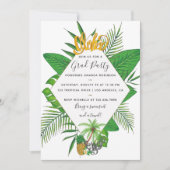 Waterverf Aloha Luau Graduation Party Kaart (Voorkant)