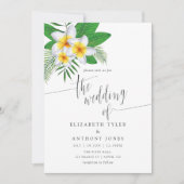 Waterverf Aloha Luau Uitnodiging tot weduwen (Voorkant)