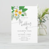 Waterverf Aloha Luau Uitnodiging tot weduwen (Staand voorkant)