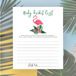 Waterverf Aloha! Roze Flamingo - Baby bucket list