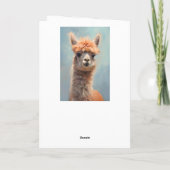Waterverf Alpaca Portret Kaart (Achterkant)