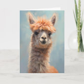 Waterverf Alpaca Portret Kaart (Voorkant)