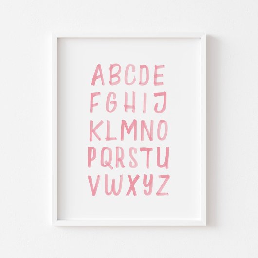 Waterverf Alphabet ABC educatief poster