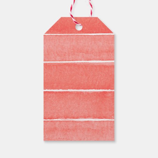 Waterverf als een peach first Birthday Cadeaulabel (Achterkant)