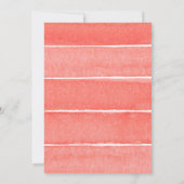 Waterverf als een peach first Birthday Kaart (Achterkant)