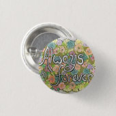 Waterverf altijd en altijd op de knop ronde button 3,2 cm (Voorkant /achterkant)