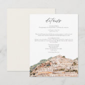 Waterverf Amalfi Coast Skyline Event Details Kaart (Voorkant / Achterkant)