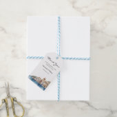 Waterverf Amalfikust Italië Bestemmingsgunst Cadeaulabel (Met Touw)