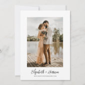 Waterverf Amalfikust Italië Trouwfoto Kaart (Achterkant)