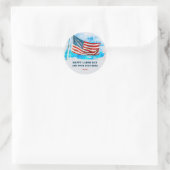 Waterverf American Flag Labor Day Ronde Sticker (Tas)