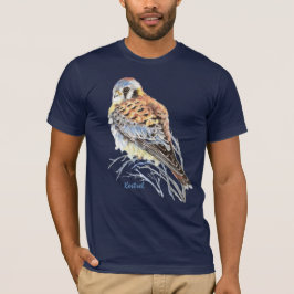Waterverf American Kestrel Falcon Bird Hawk T-shirt