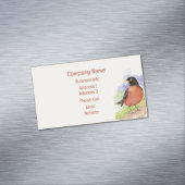 Waterverf American Robin Garden Bird art Magnetisch Visitekaartje (Voorbeeld)
