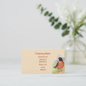 Waterverf American Robin Garden Bird art Visitekaartje (Staand voorkant)