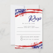 WATERVERF-Amerikaans RSVP-Briefkaart Kaart (Voorkant)