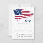 WATERVERF-Amerikaans RSVP-Briefkaart Kaart (Voorkant)